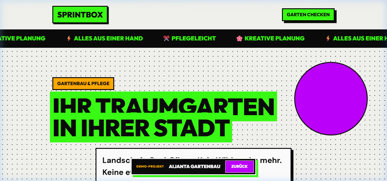 Gartenbau Sprintbox